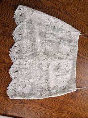 Z Supply White Eyelet Lace Mini Skirt